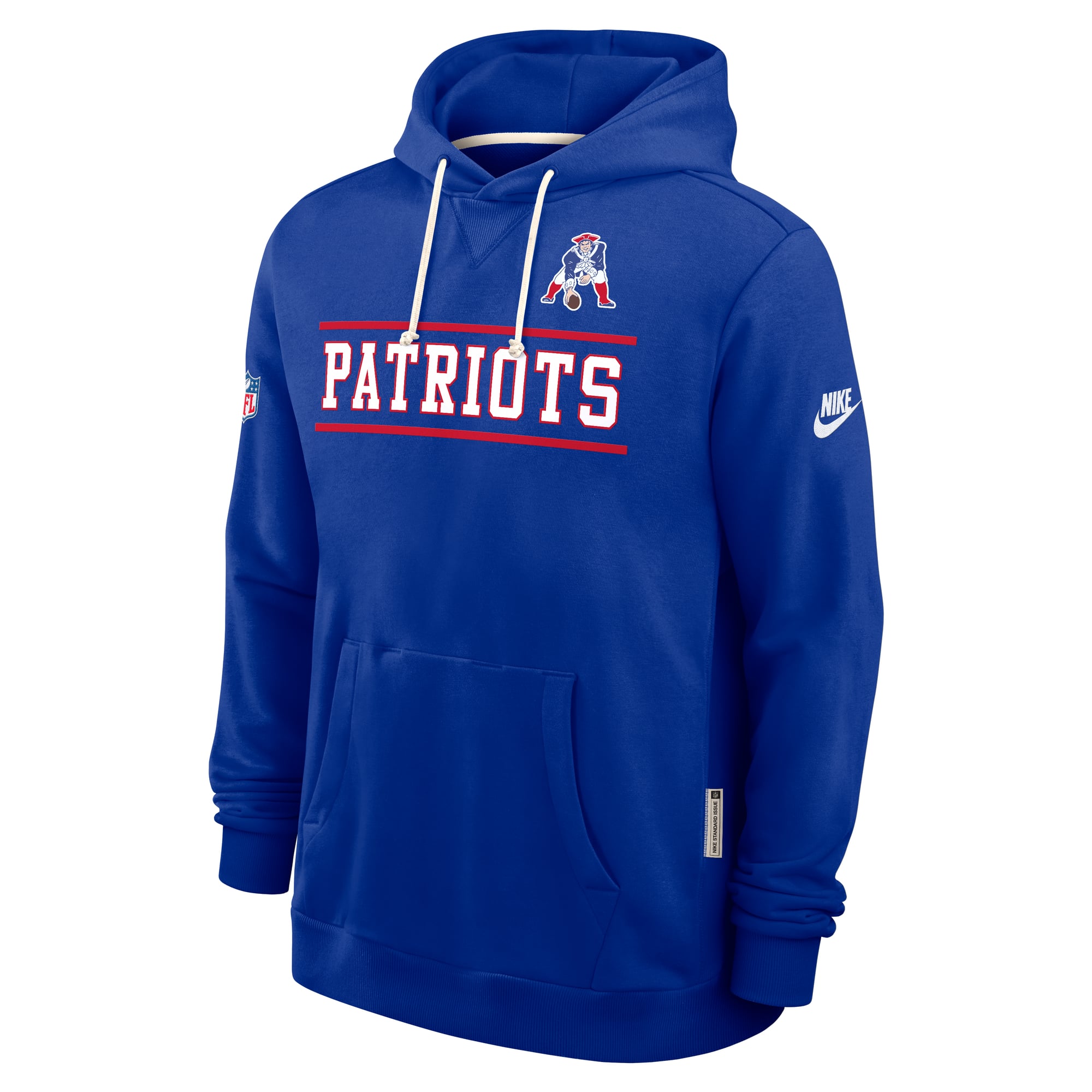 Men's Nike Royal New England Patriots Alt Sideline Standard Issue Dri-FIT Hoodie