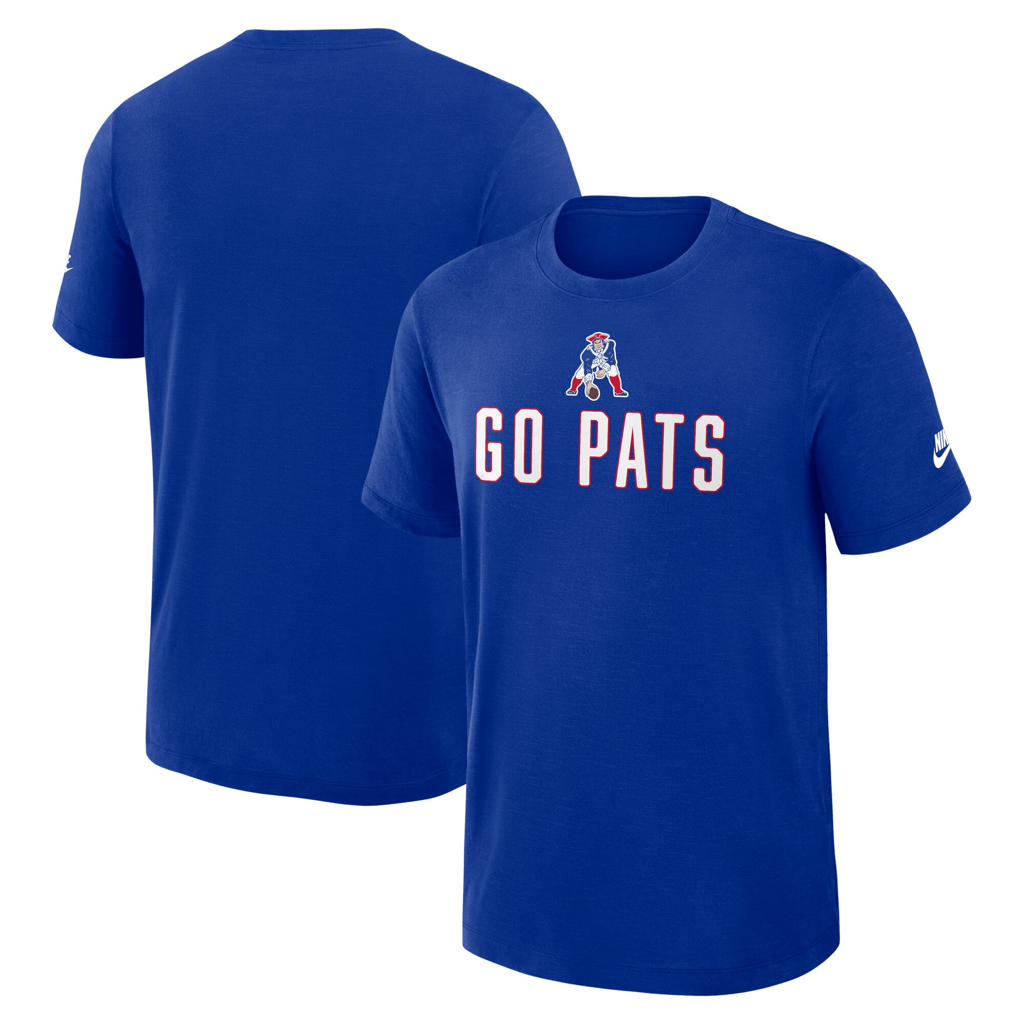 T-shirt Nike Royal New England Patriots Rewind Slub pour homme