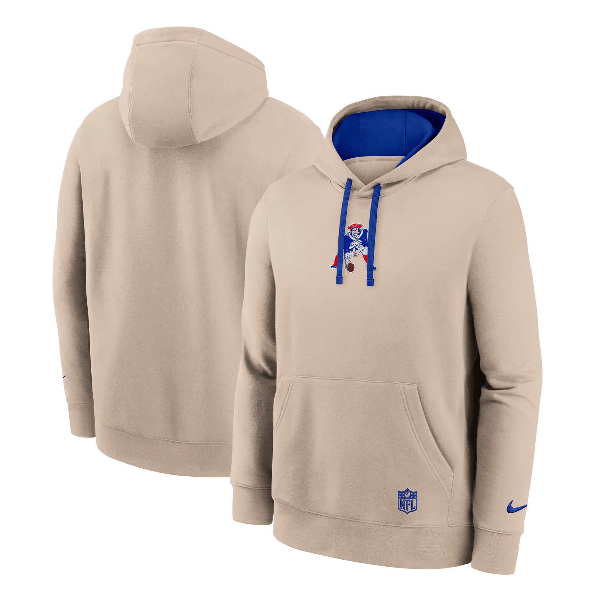 Men's Nike Sand New England Patriots Rewind Club Hoodie