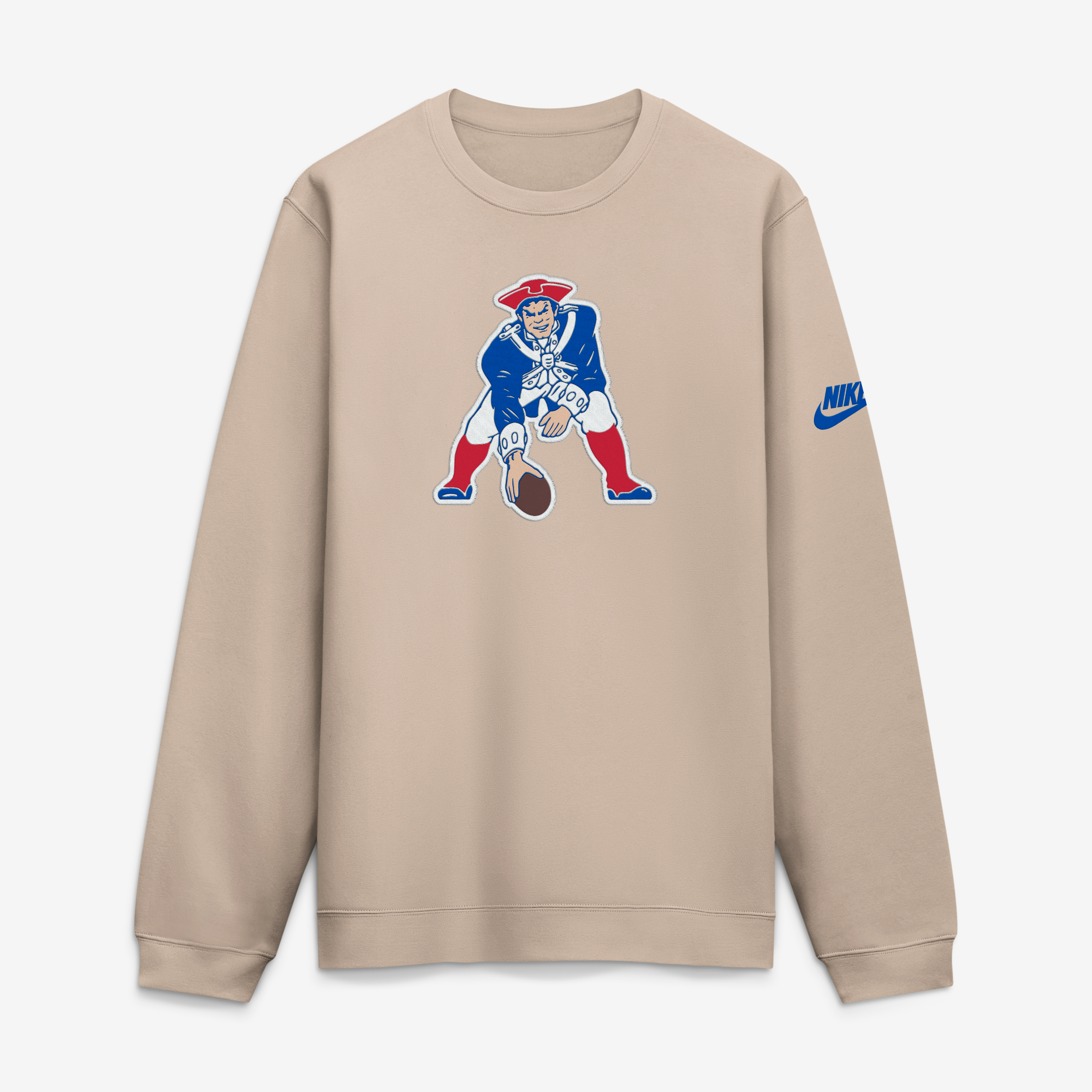 Men's Nike Sand New England Patriots Rewind Club Sweatshirt