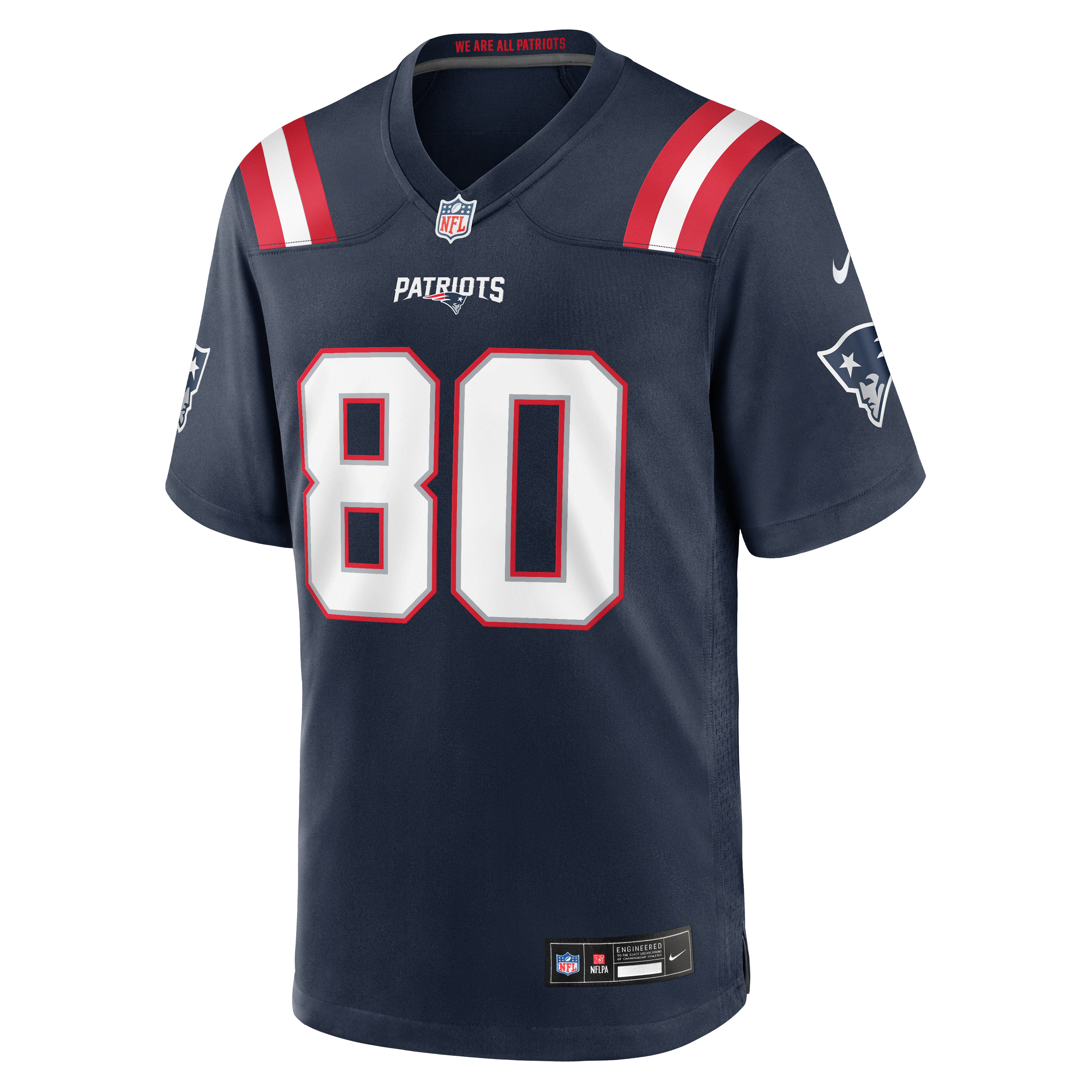 Men's Nike Shane Zylstra Navy New England Patriots Team Game Jersey