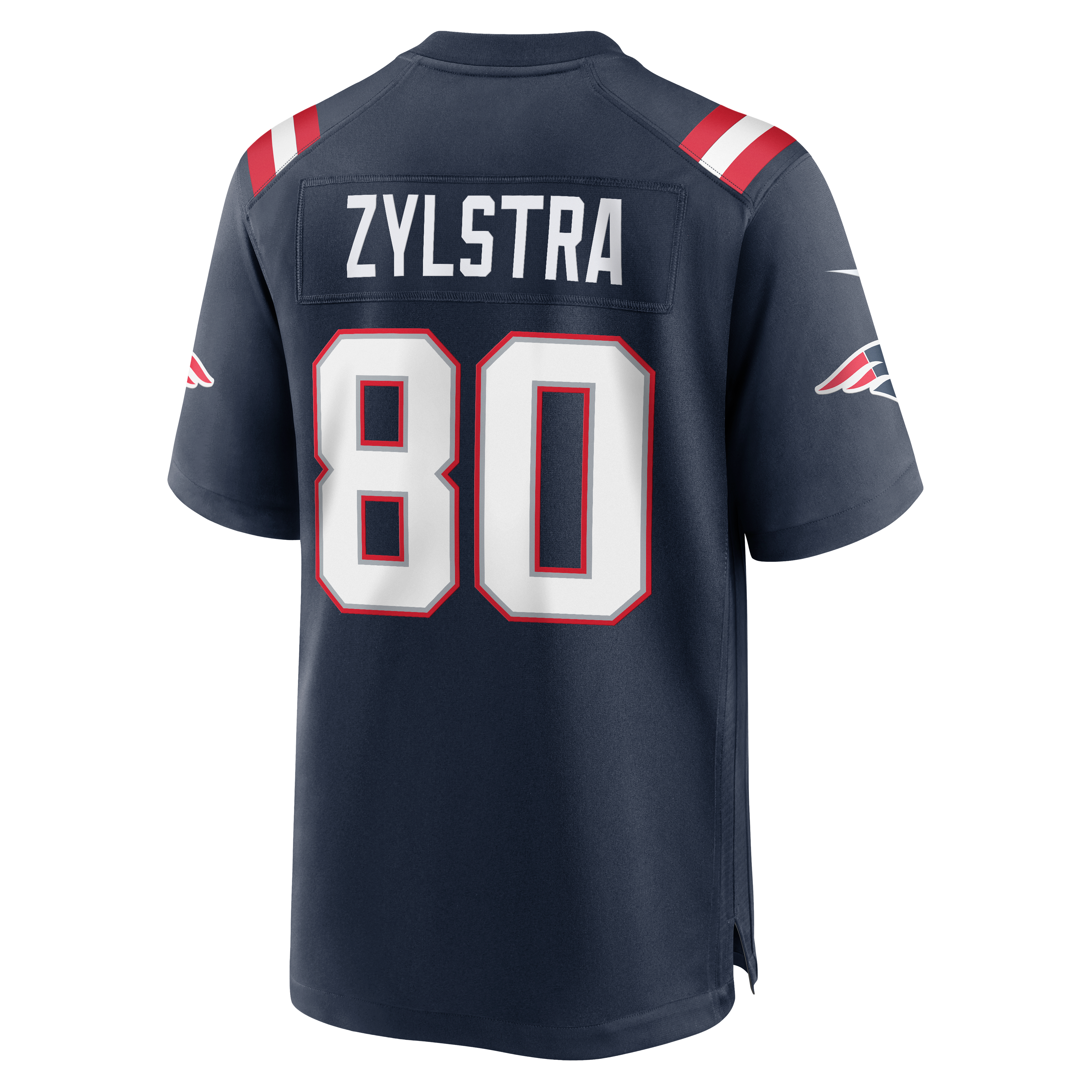 Men's Nike Shane Zylstra Navy New England Patriots Team Game Jersey
