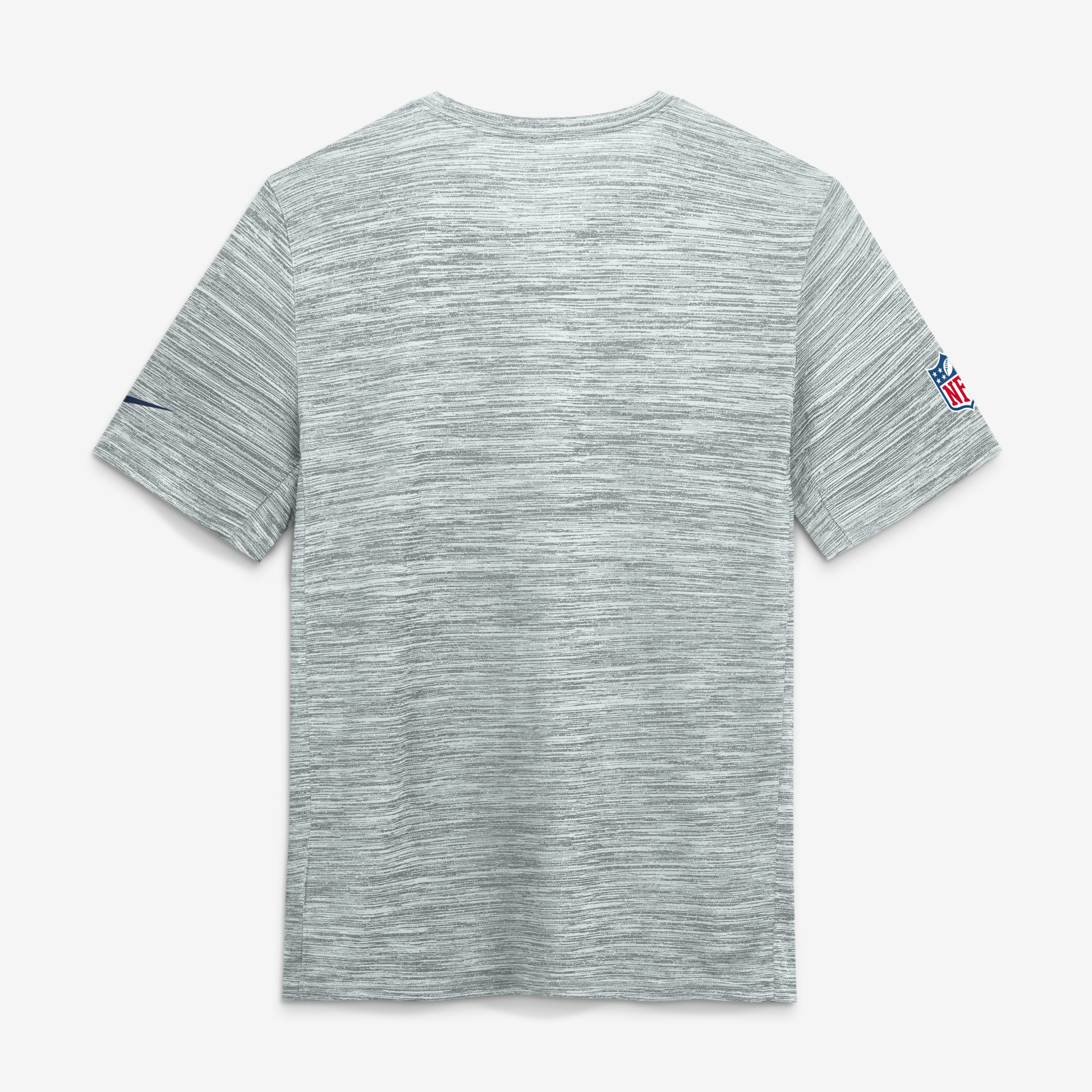 T-shirt Nike argenté pour homme, collection New England Patriots Rivalries, modèle Sideline Velocity