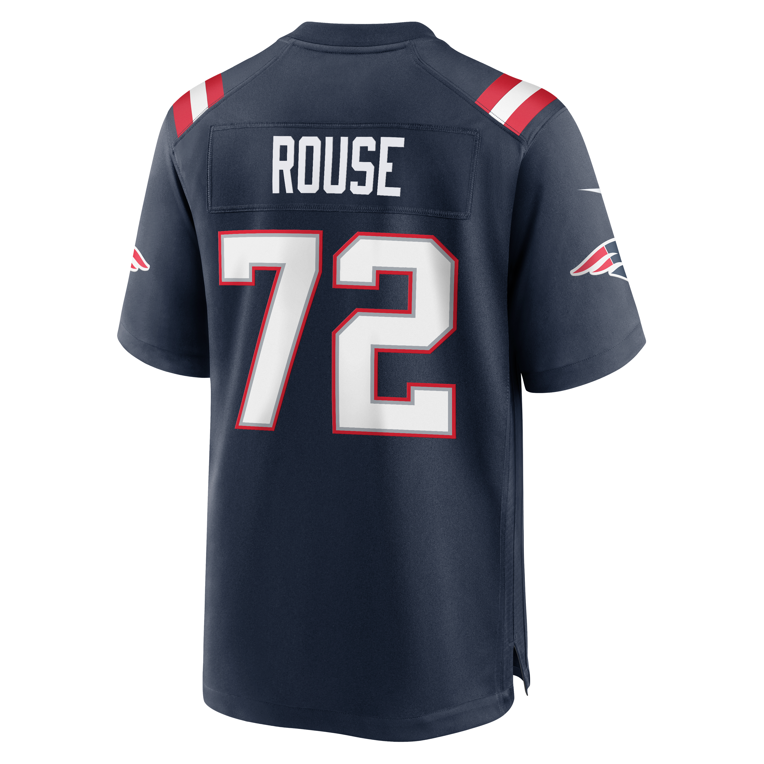Men's Nike Walter Rouse Navy New England Patriots Team Game Jersey