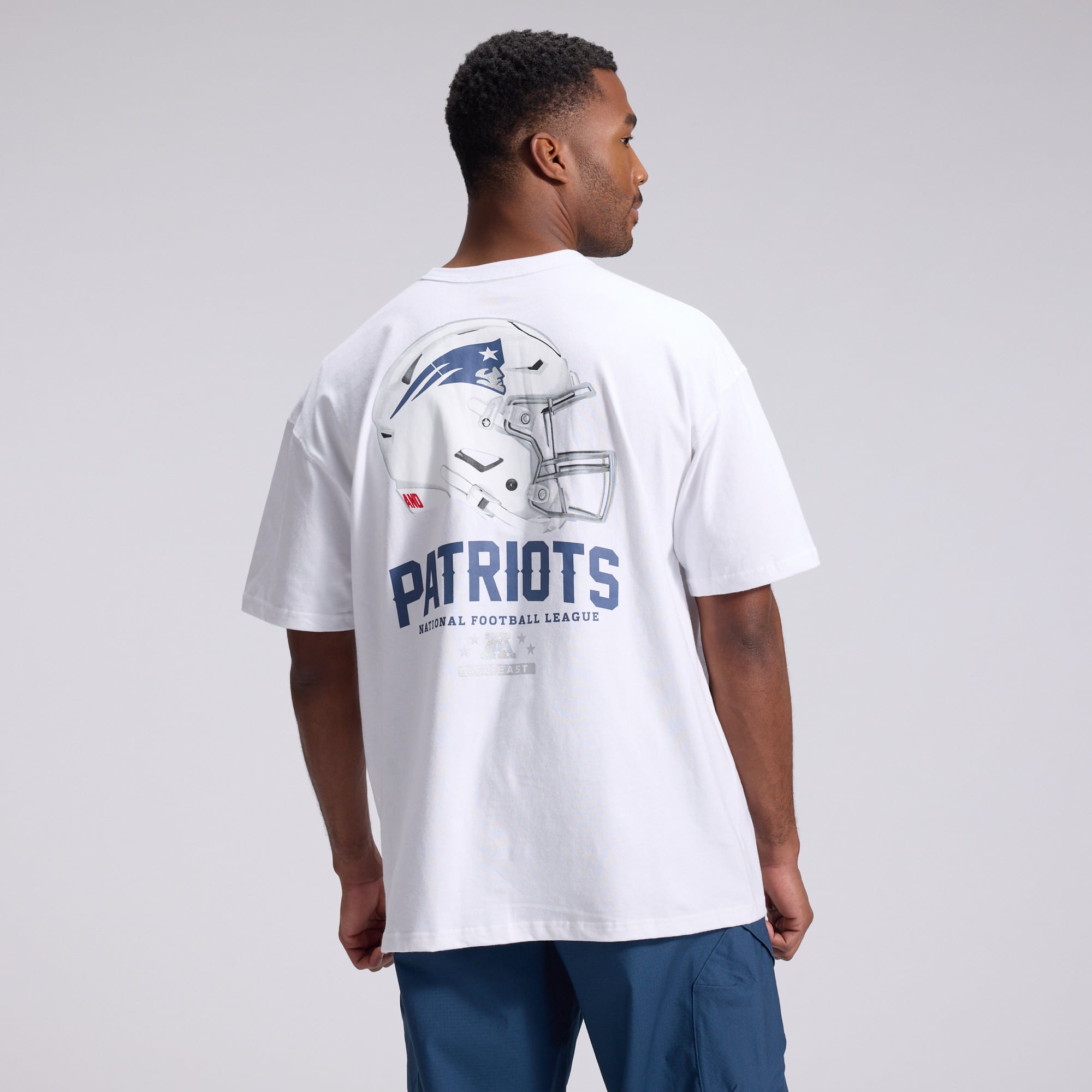 T-shirt Nike Max90 blanc pour homme, collection New England Patriots Rivalries