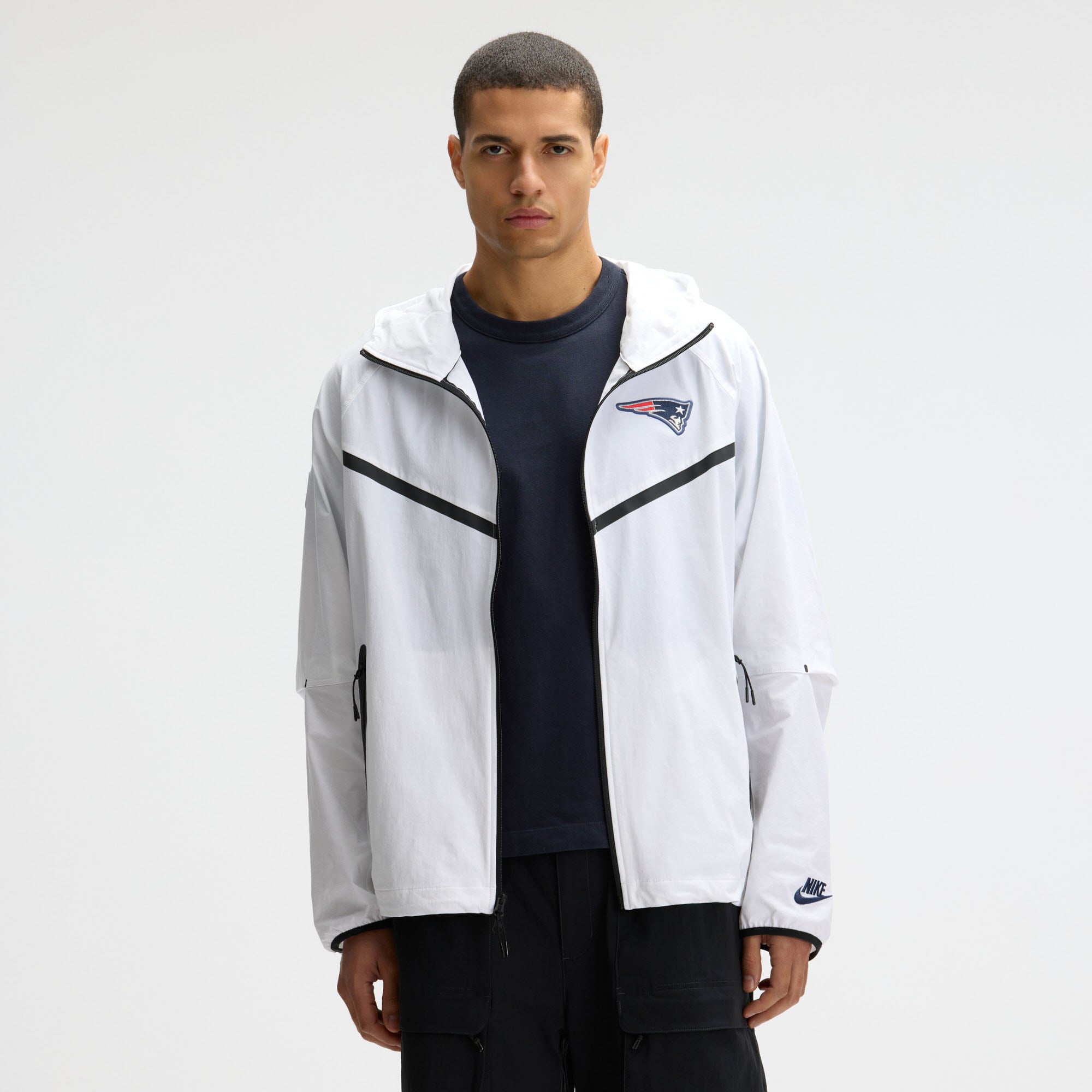 Men's Nike  White New England Patriots Rivalries Collection Tech Raglan Full-Zip Jacket