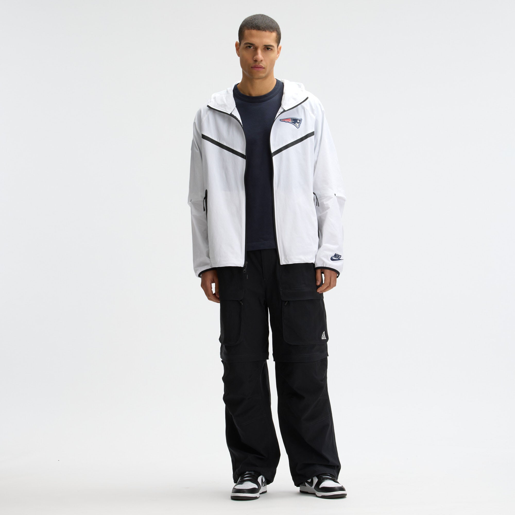 Men's Nike  White New England Patriots Rivalries Collection Tech Raglan Full-Zip Jacket