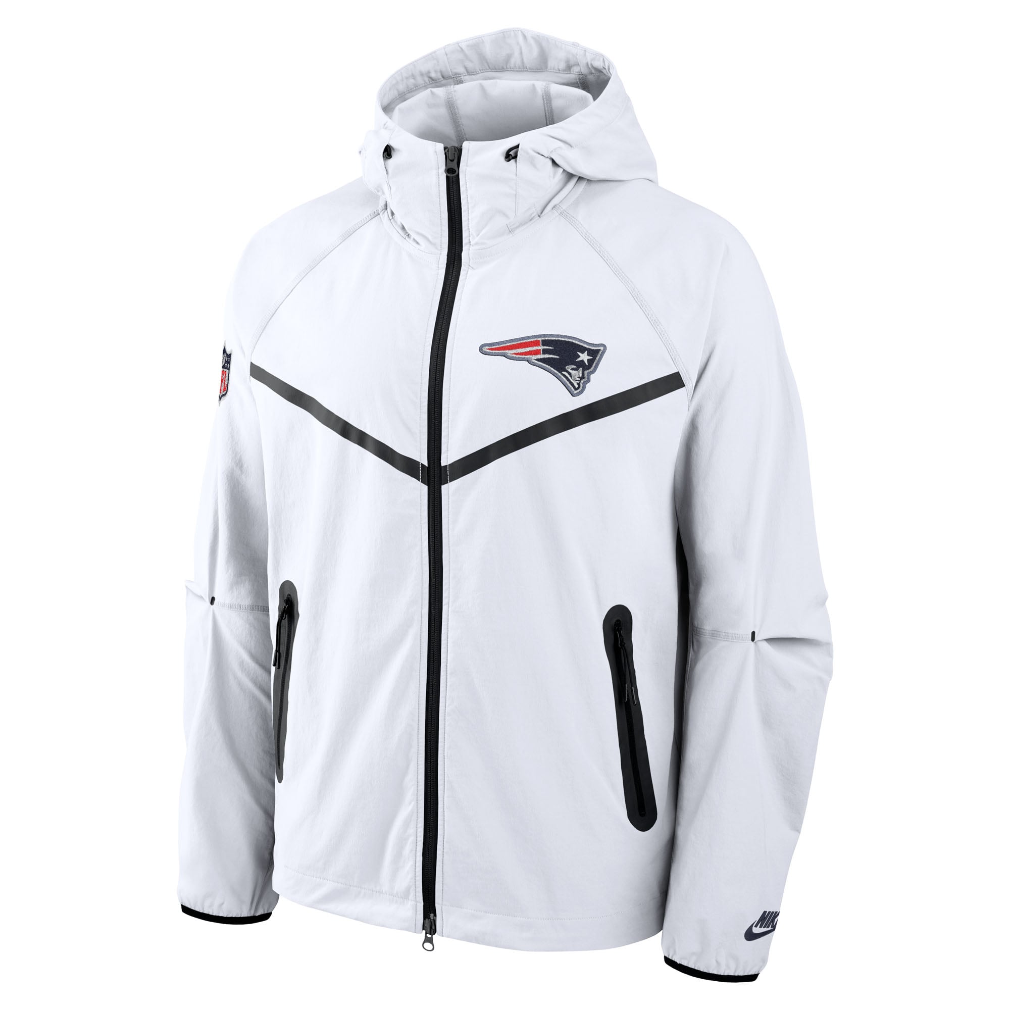 Men's Nike  White New England Patriots Rivalries Collection Tech Raglan Full-Zip Jacket