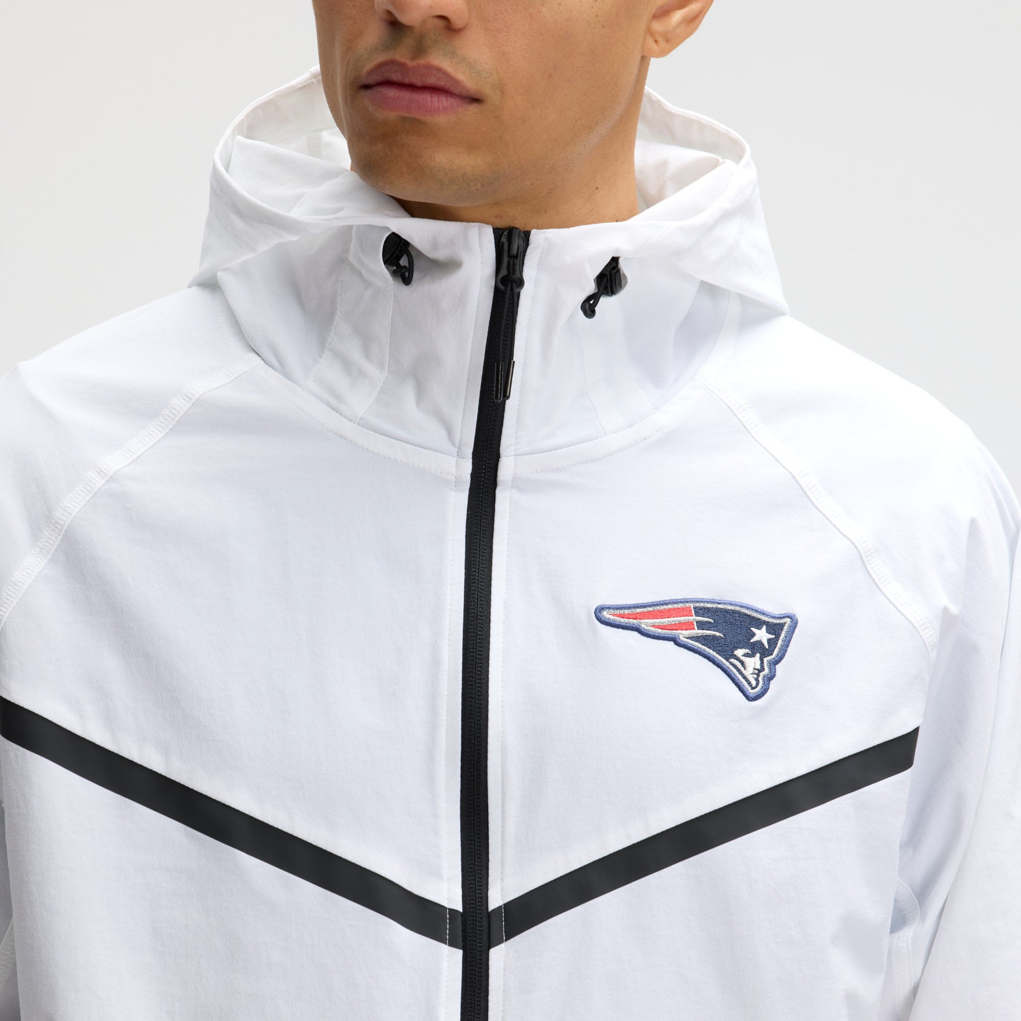 Men's Nike  White New England Patriots Rivalries Collection Tech Raglan Full-Zip Jacket
