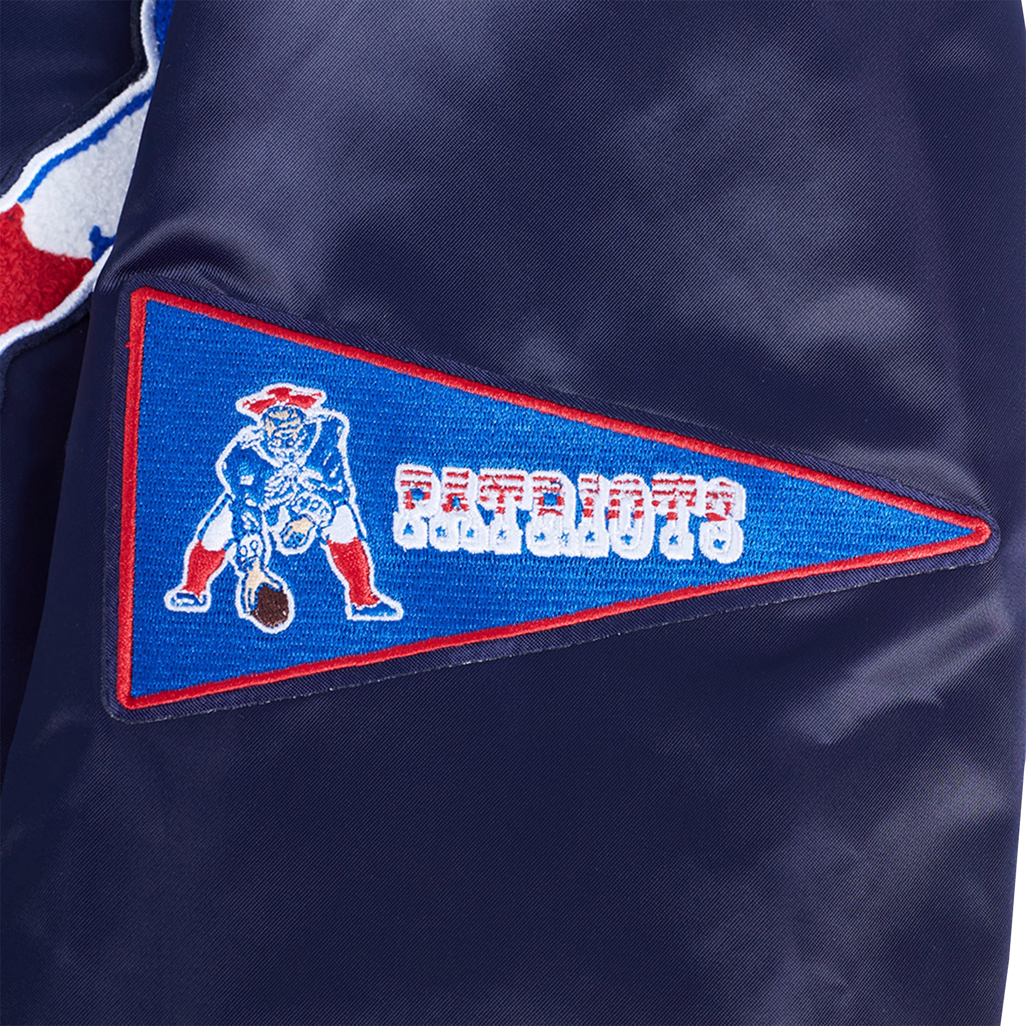 Veste à boutons-pression en satin sublimé Pro Standard bleu marine New England Patriots pour homme