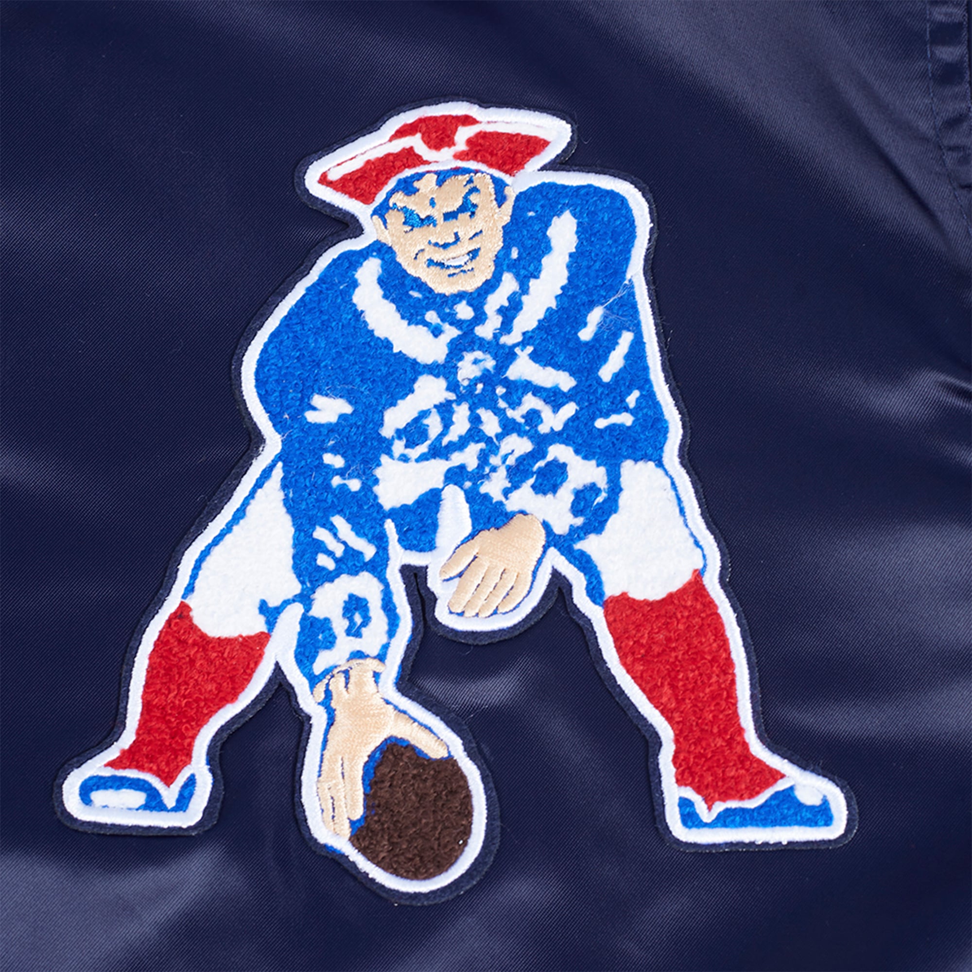Veste à boutons-pression en satin sublimé Pro Standard bleu marine New England Patriots pour homme