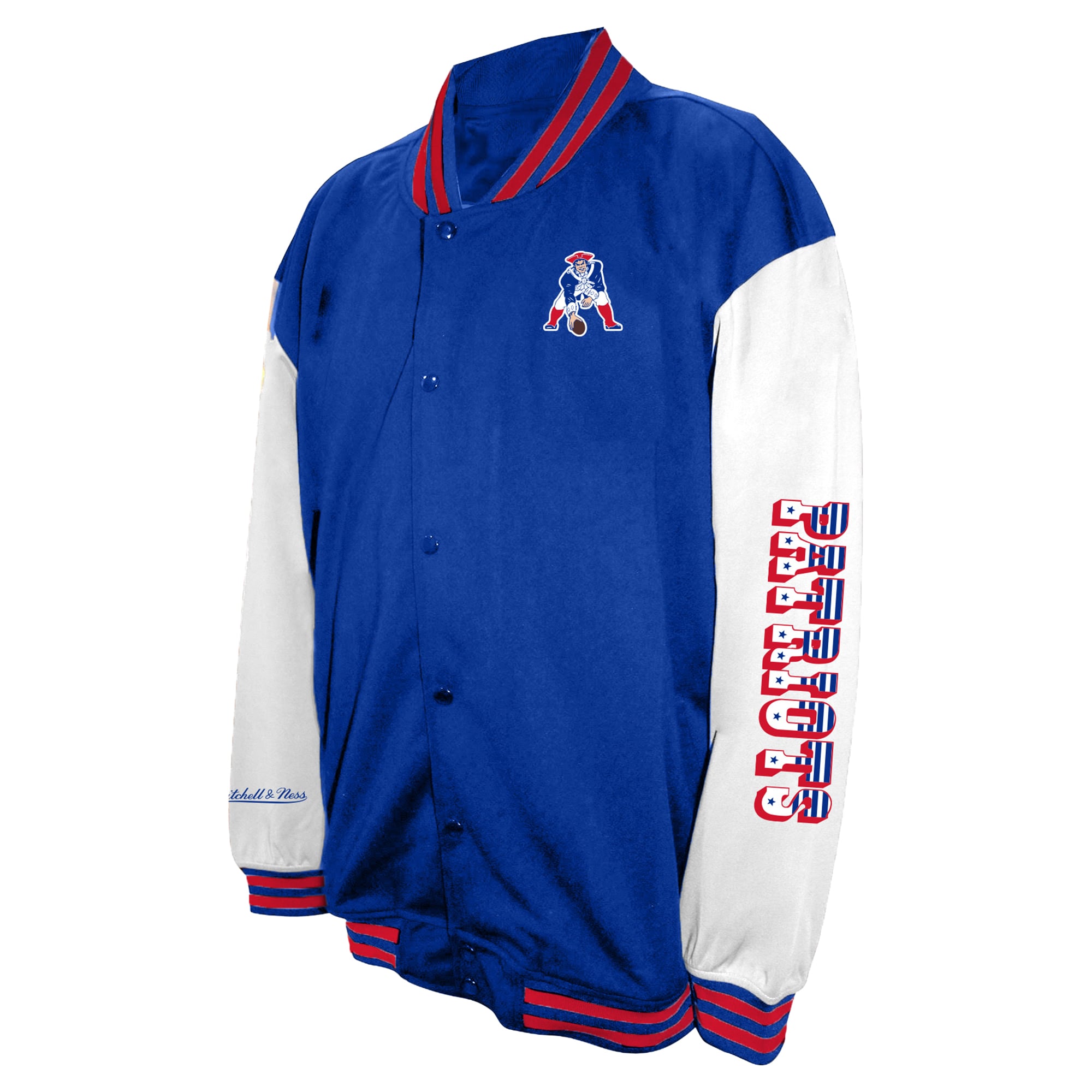 Men's Profile Royal New England Patriots Big & Tall Full-Snap Varsity Jacket