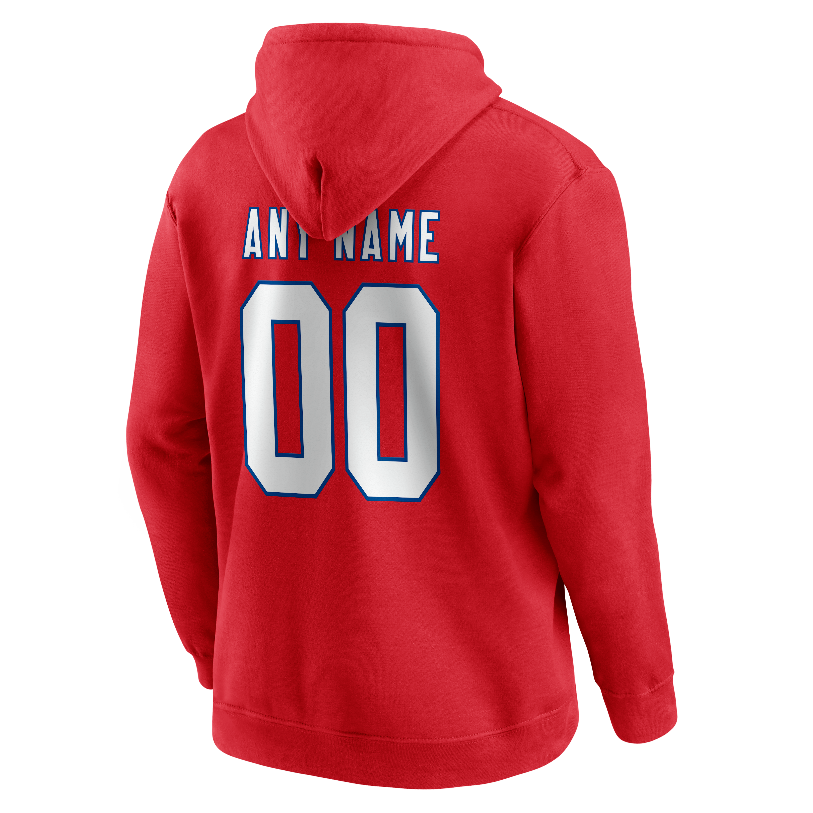 Men's Red New England Patriots Team Authentic Classic Personalized Name & Number Hoodie