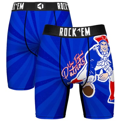  New England Patriots Rock Em Throwback Swirl Boxer Briefs - Navy