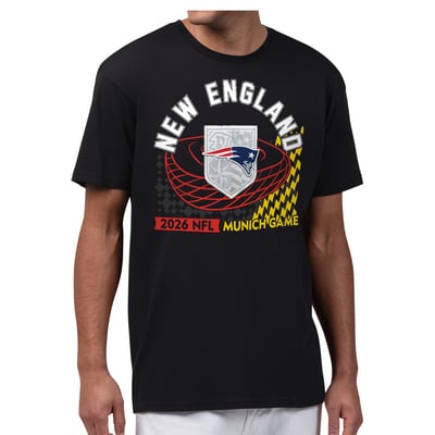  New England Patriots Starter 2026 NFL Munich Game Stadium Graphic T-Shirt - Black