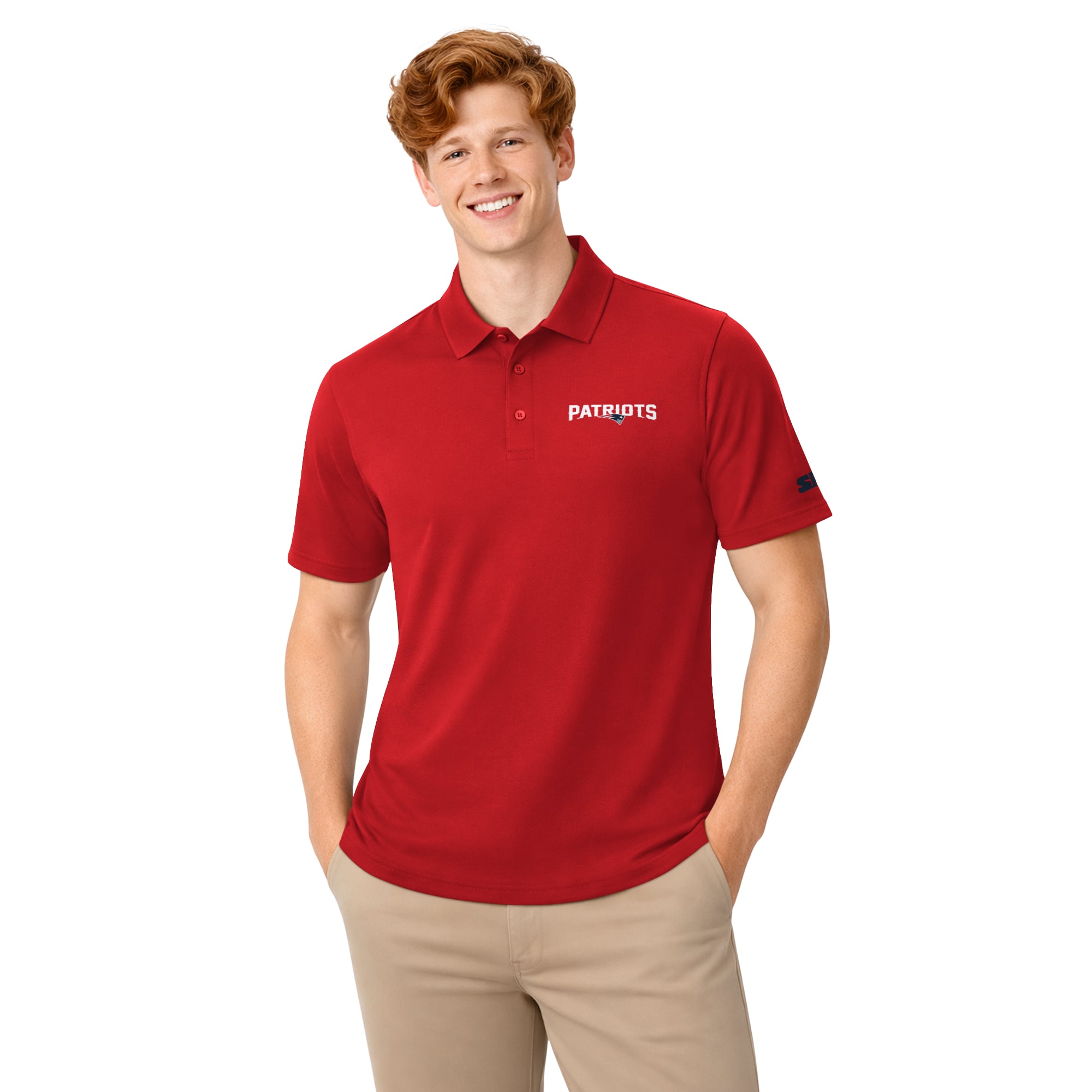Ensemble de deux polos Starter bleu marine/rouge à logo New England Patriots pour homme