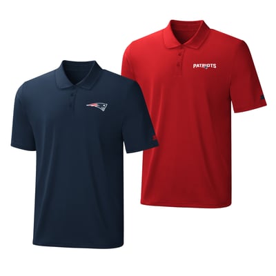  New England Patriots Starter Two-Pack Logo Polo Set - Navy/Red