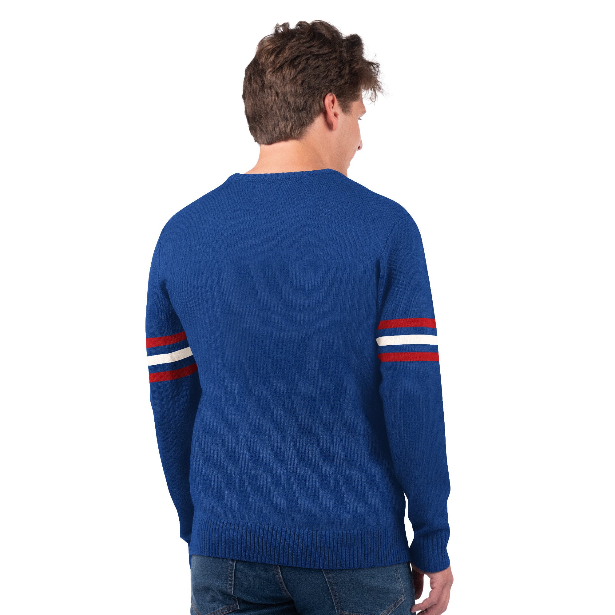 Pull de joueur des New England Patriots, bleu royal, la marque Starter.
