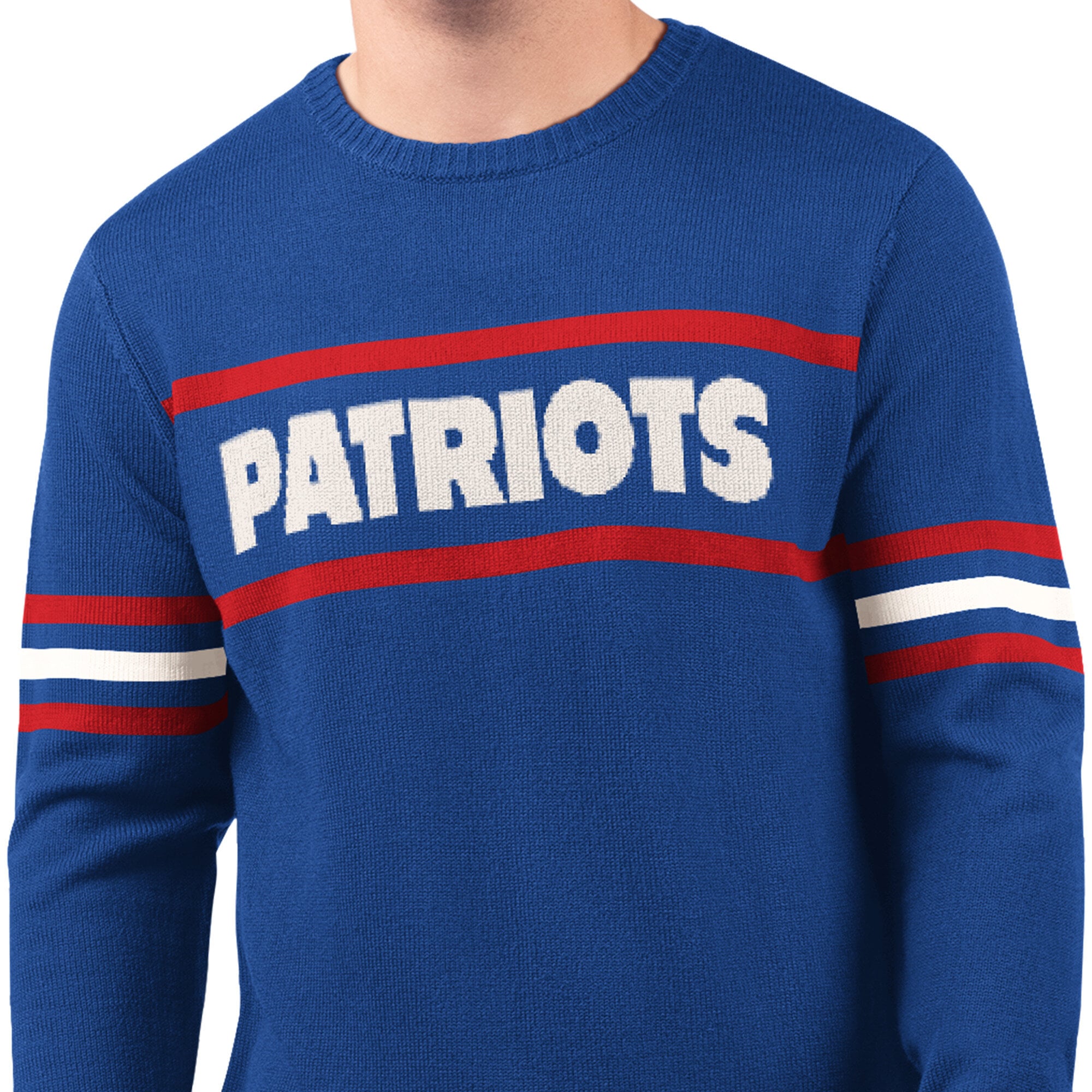 Pull de joueur des New England Patriots, bleu royal, la marque Starter.