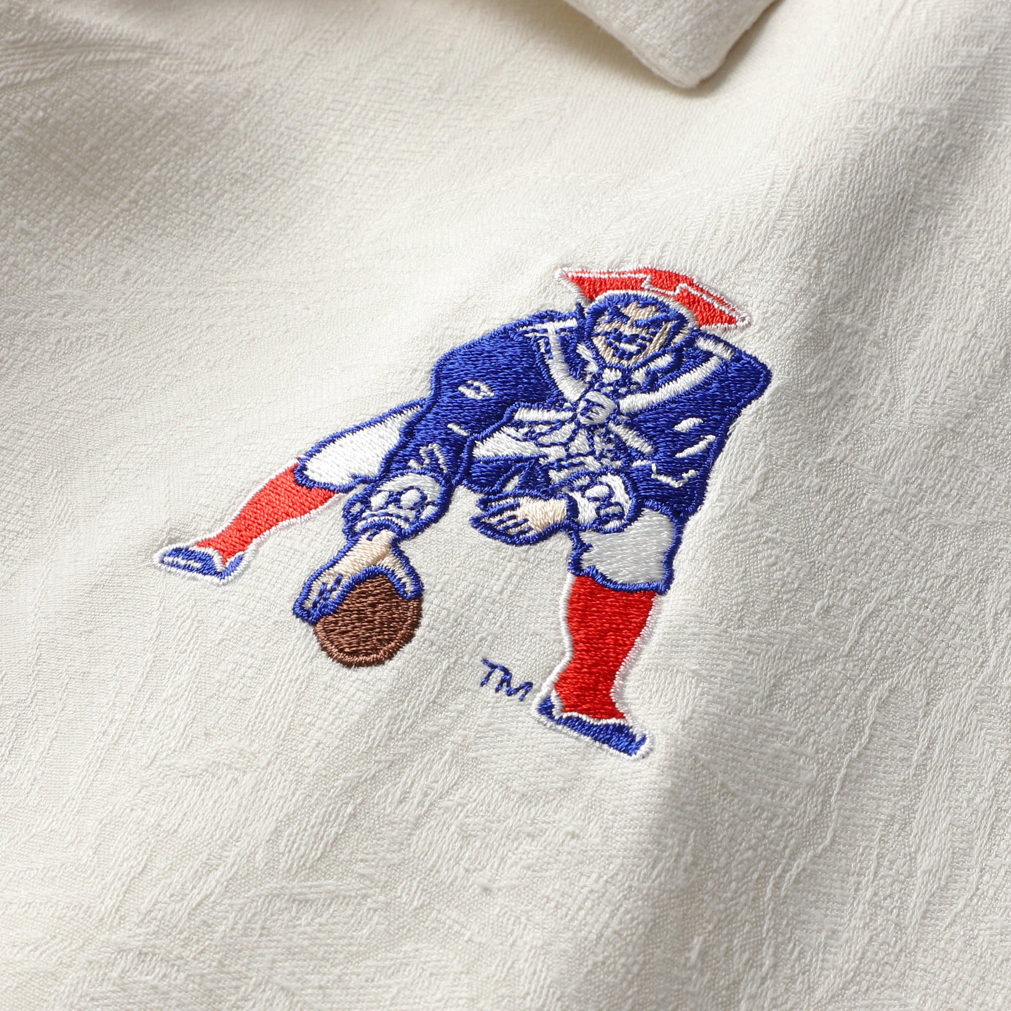 Men's Tommy Bahama  Cream New England Patriots Sport Hibiscus Camp Button-Up Shirt