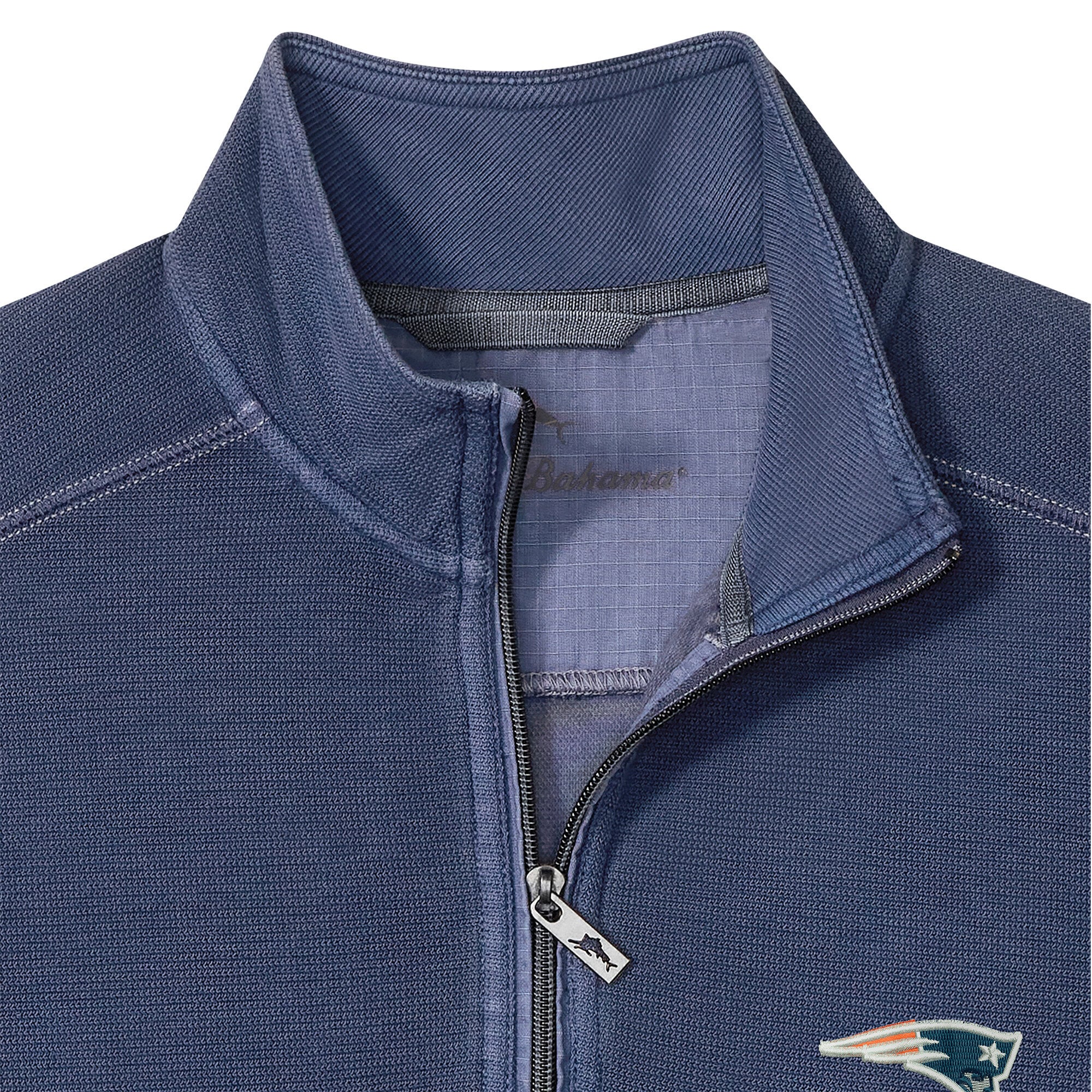 Men's Tommy Bahama Navy New England Patriots Sport Tobago Half-Zip Pullover