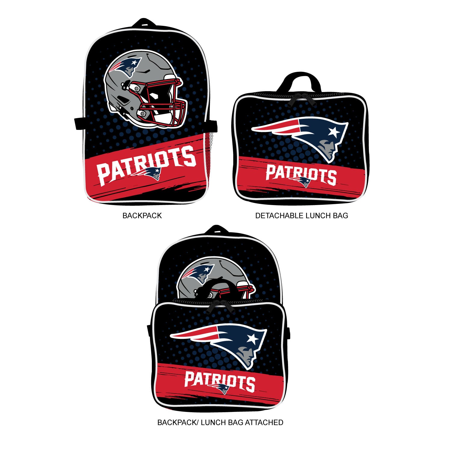 MOJO New England Patriots Backpack & Lunch Box 2-Piece Set
