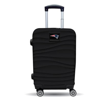 New England Patriots MOJO Black Color Blitz Carry-On Hardcase Spinner Luggage
