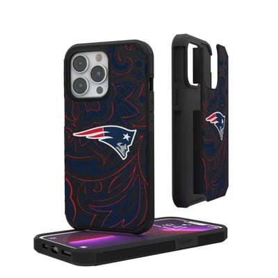 New England Patriots iPhone Rugged Paisley Design Case