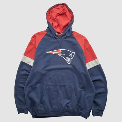 New England Patriots NFL 2000s Hooded Pullover Sweatshirt - Navy - L by Fanatics Real Vintage