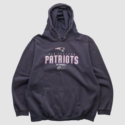 New England Patriots NFL 2000s Hooded Pullover Sweatshirt - Navy - L by Fanatics Real Vintage