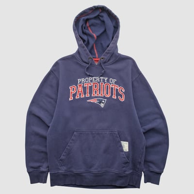 New England Patriots NFL 2000s Hooded Pullover Sweatshirt - Navy - S by Fanatics Real Vintage