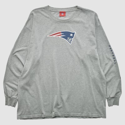 New England Patriots NFL 2000s Long Sleeve T-shirt - Heather Gray - 2XL by Fanatics Real Vintage
