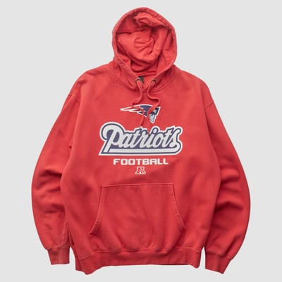 New England Patriots NFL 2010s Hooded Pullover Sweatshirt - Red - S by Fanatics Real Vintage