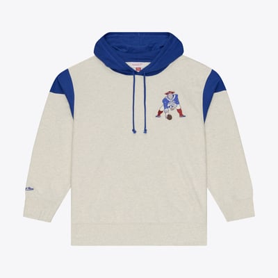 Sudadera con capucha Mitchell & Ness de los New England Patriots NFL con raíces retro vintage para hombre