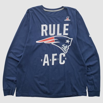 New England Patriots Nike 2014 Long Sleeve T-shirt - Navy - L by Fanatics Real Vintage
