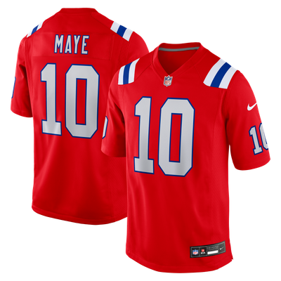 Camiseta Nike Game de la 3ª equipación del New England Patriots - Rojo - Drake Maye - Hombre