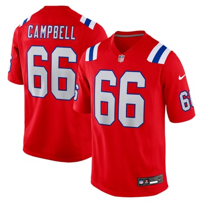 Camiseta Nike Game de la 3ª equipación del New England Patriots - Rojo - Will Campbell - Hombre