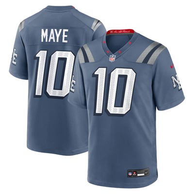 Camiseta Nike Game Rivalries 2025 de los New England Patriots - Azul marino - Drake Maye - Para hombre
