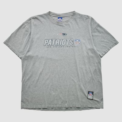 New England Patriots Reebok 2000s T-shirt - Heather Gray - 2XL by Fanatics Real Vintage