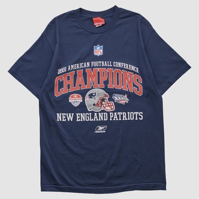 New England Patriots Reebok 2001 T-shirt - Navy - M by Fanatics Real Vintage