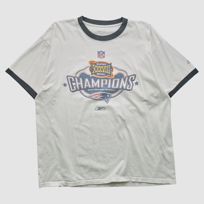 New England Patriots Reebok 2004 T-shirt - White - XL by Fanatics Real Vintage