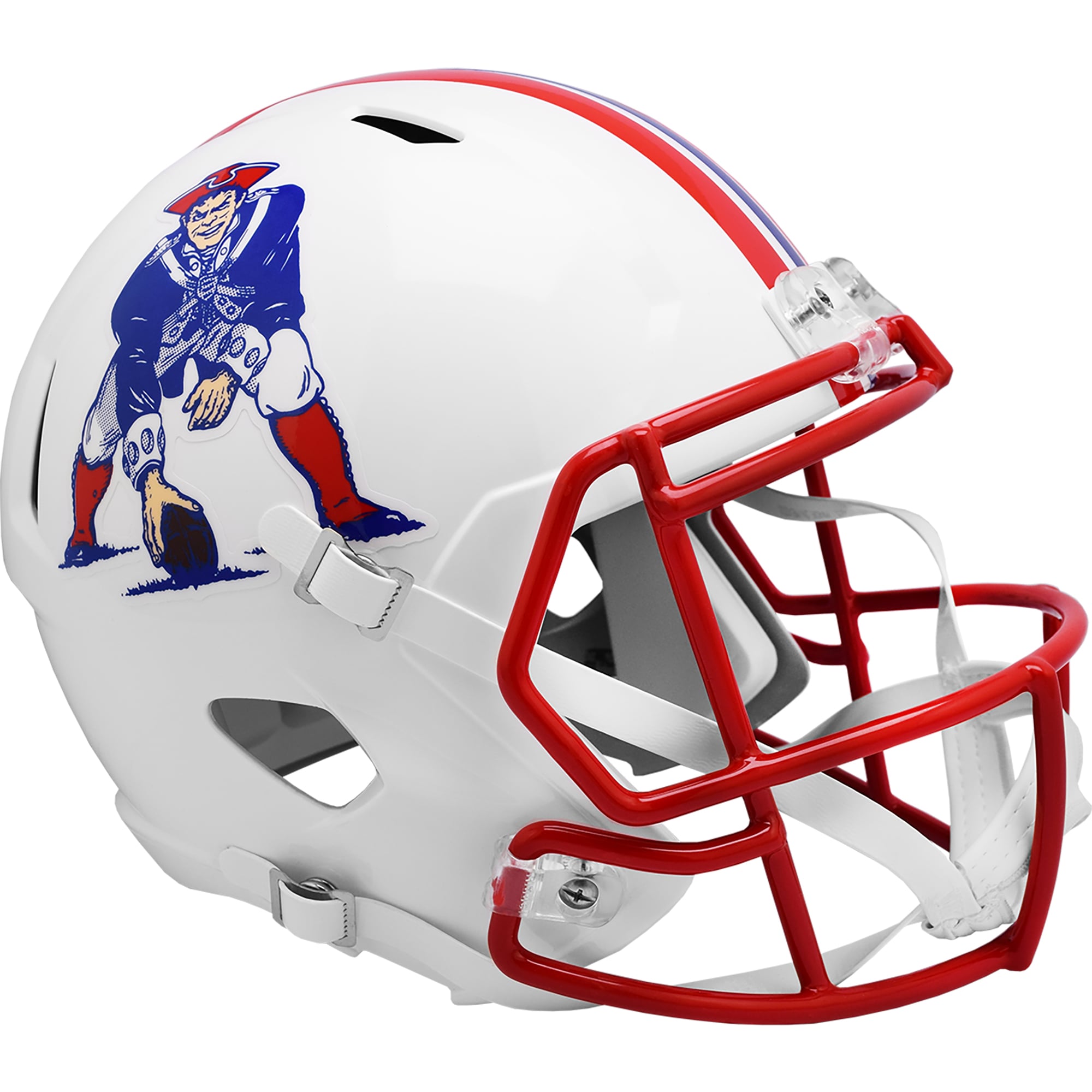 Casque réplique taille réelle de la collection rétro Riddell des New England Patriots (1990-1992)