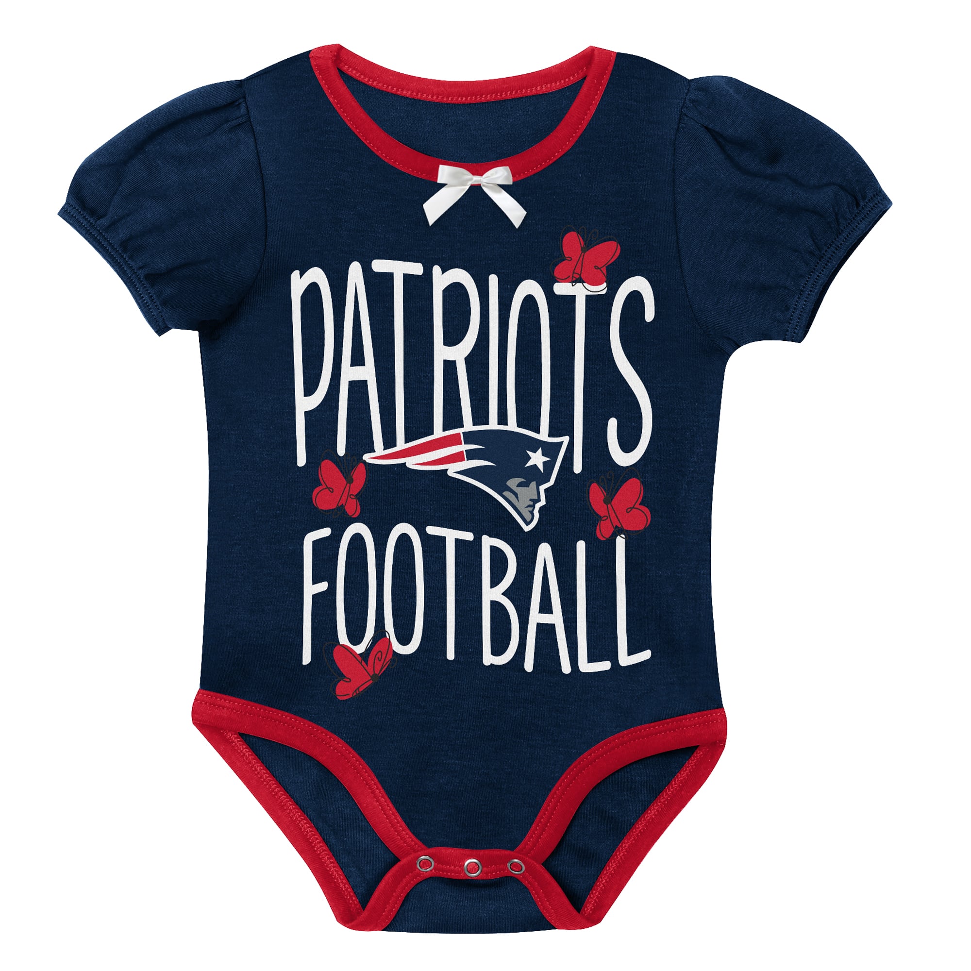 Ensemble body deux pièces Outerstuff bleu marine/rouge New England Patriots Star Power pour nouveau-né et nourrisson