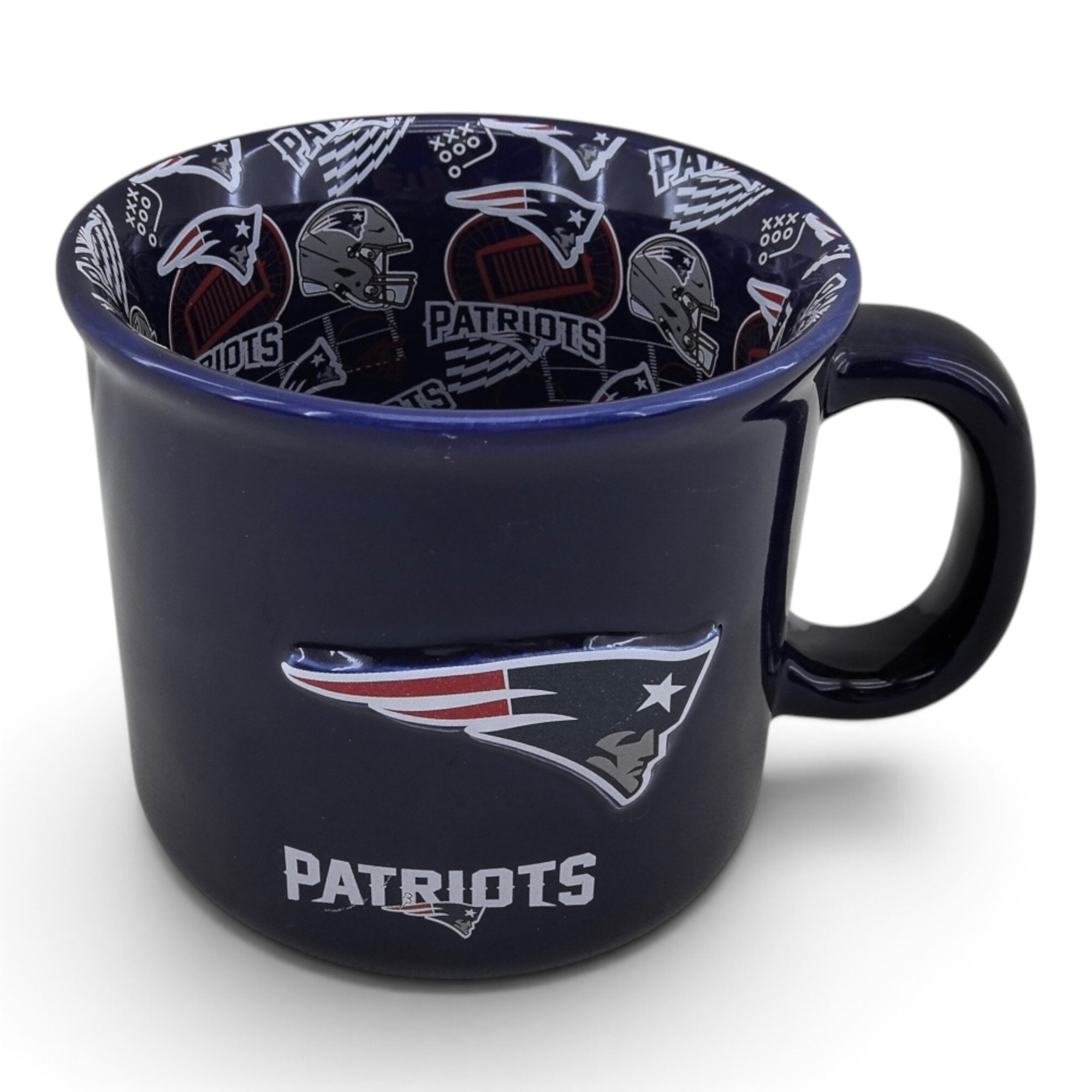 Mug Pegasus New England Patriots 17 oz (500 ml) à l'envers