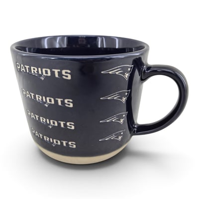 New England Patriots Pegasus 17oz. Tonal Logo Sand Blasted Mug