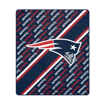 New England Patriots Pegasus 60" x 70" Diagonal Lined Wordmark Ultra Soft Blanket