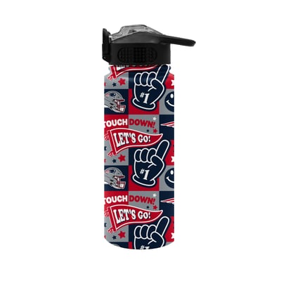 New England Patriots Pegasus Rookie Check 20oz Stainless Steel Flip Straw Water Bottle