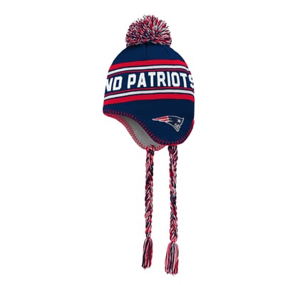 New England Patriots Preschool  Jacquard Tassel Knit Hat with Pom - Navy