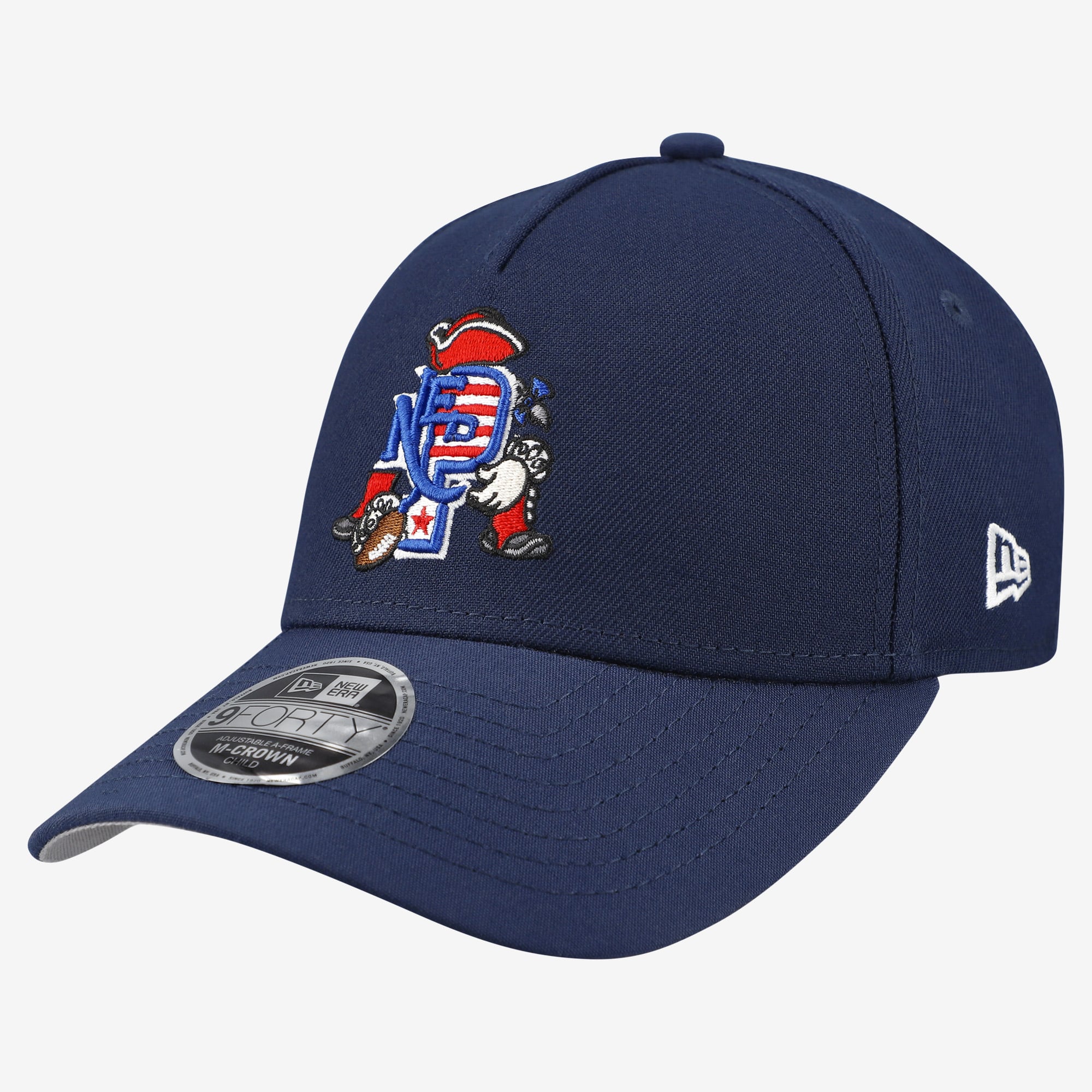 Casquette ajustable New Era marine New England Patriots 9FORTY M-Crown A-Frame pour enfants d'âge préscolaire