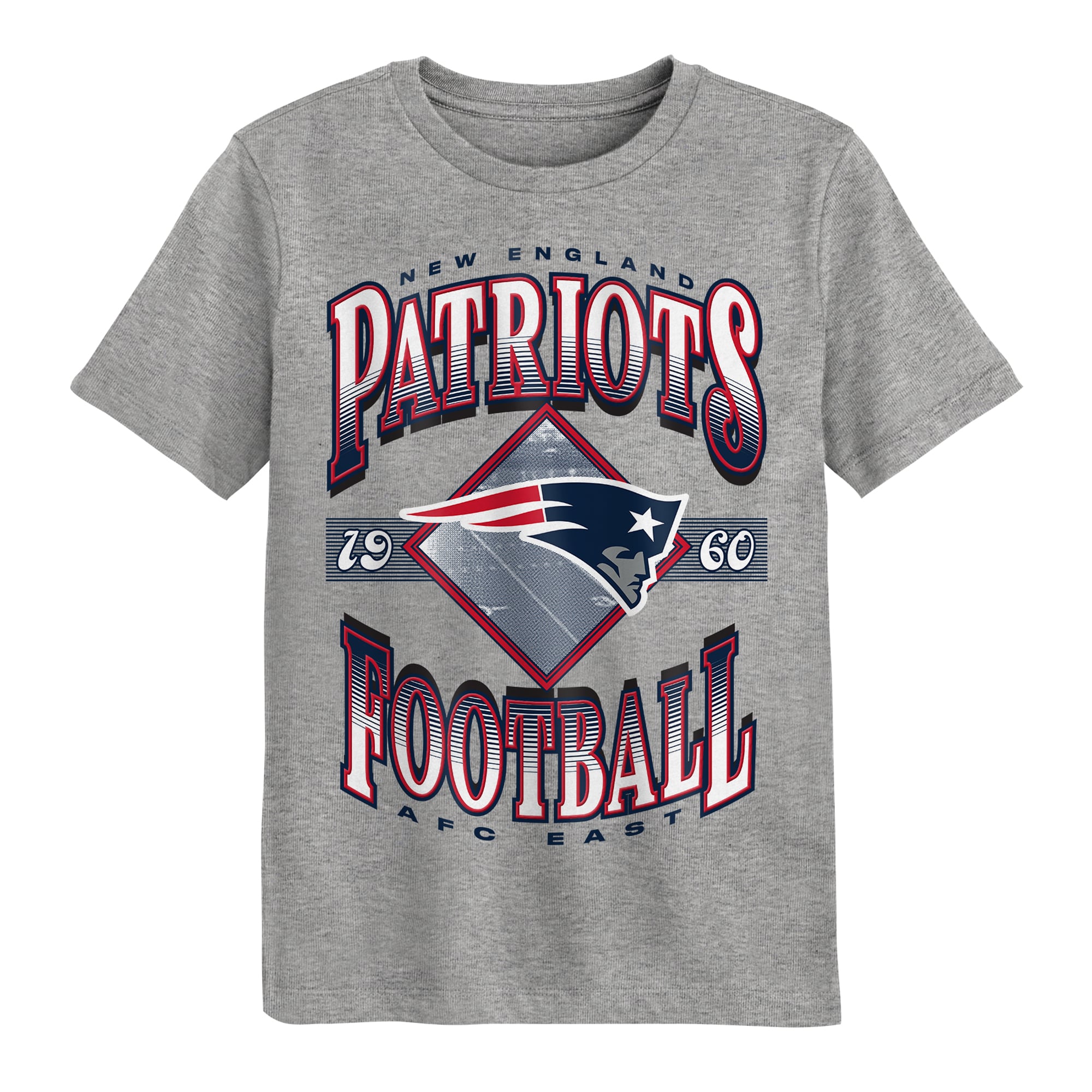 T-shirt Outerstuff gris chiné foncé New England Patriots d'antan